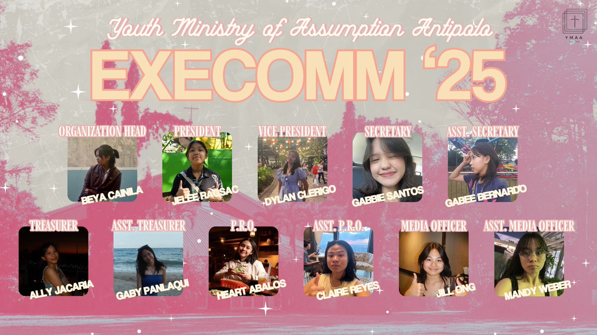 With that, let us introduce to you our ‼️ EXECUTIVE COMMITTEE SY. 2024-2025 ‼️

Goodluck next year!! We all know that you guys will do great! 😋💘

#Execomm’25
#YMAA