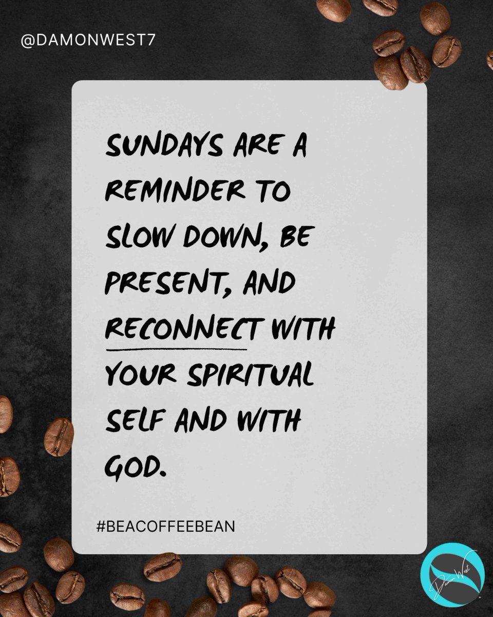 Sunday reminder to slow down and reconnect. #BeACoffeeBean #motivation #KeynoteSpeaker