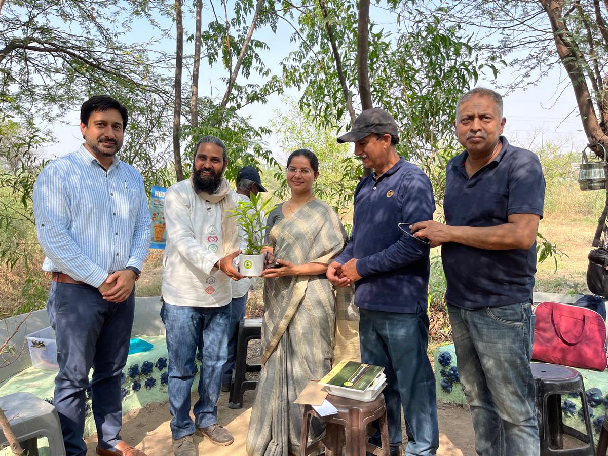 The Biodiversity Authority of India visited Zirakpur Urban Forest. Dr. Alka Rao and Rambha Choudhary from NBA appreciated the efforts. PBB's Gurharminder Singh represented the state. EO Ashok Patharia explained the Collab between BMC & Green Planet Society in creating the forests