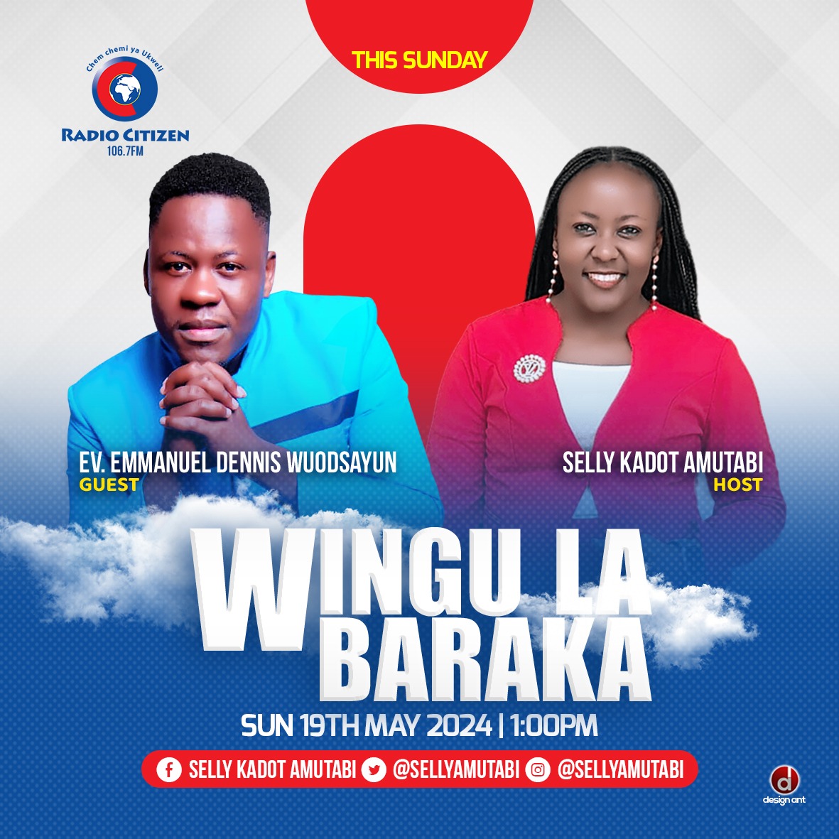 We are live @RadioCitizenFM 1-4pm salamu zako za baraka zamwendea nani? #WingulaBaraka