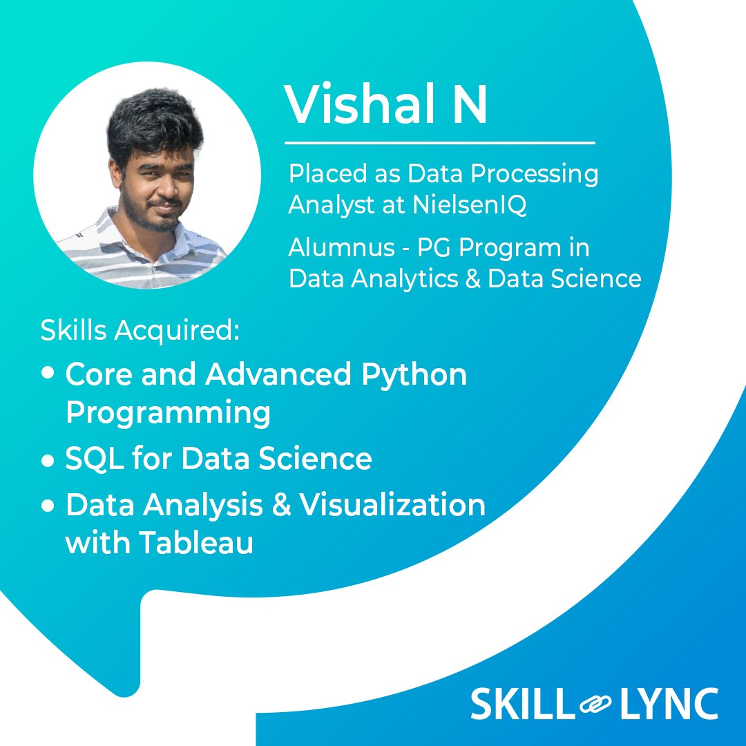 #SkillLyncPlacementStories

Congratulations, Vishal! Your journey has been an inspiration to anybody chasing a dream!

We are proud and excited for your growth in the industry!

#SkillLync #upskill #engineer #IndustryReady