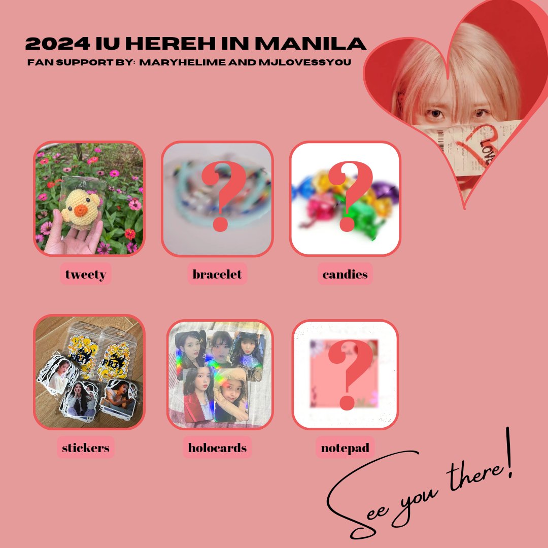 ∞ yhel | na-heart back ni Myungsoo (@maryhelime) on Twitter photo IU HEREH IN MANILA FREEBIES
We will be handing out freebies on 01 June 2024 (together with <a href="/MJlovessYou/">blltmjbldg</a>)
° Strictly 1:1 (limited quantity only)
° Like and rt
° Open for trades (dm me)
° No mobbing
See you Uaenas 💜
#IUinManila #IU_WORLD_TOUR
#IU_HEREH_WORLD_TOUR_IN_MANILA IU HEREH IN MANILA FREEBIES
We will be handing out freebies on 01 June 2024 (together with <a href="/MJlovessYou/">blltmjbldg</a>)
° Strictly 1:1 (limited quantity only)
° Like and rt
° Open for trades (dm me)
° No mobbing
See you Uaenas 💜
#IUinManila #IU_WORLD_TOUR
#IU_HEREH_WORLD_TOUR_IN_MANILA
