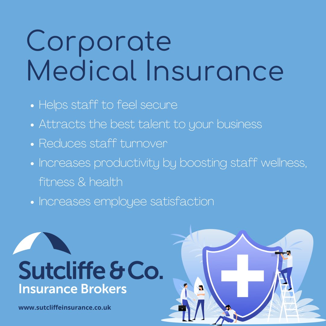 Why should you offer Corporate Medical Insurance to employees? Staff injury & sickness is a reality for all employers. Offering a quicker route to medical services can help minimise the impact of absence. Contact @sutcliffeCo > sutcliffeinsurance.co.uk #WorcestershireHour #Ad