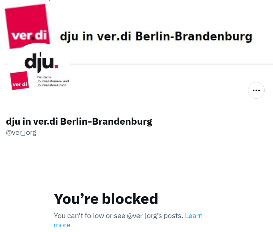 I have been blocked by my own trade union branch for criticising their smearing of a Jewish journalist and fellow dju member.