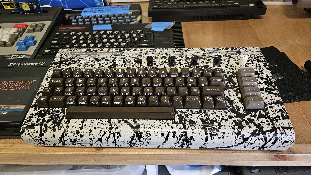 Remember this? This #C64 has a shortboard inside, and lots of knobs and buttons. Some RCA jacks on the back. Nothing is connected inside. It's going to be a charity item so I'd like to complete it. Anyone know what's missing?