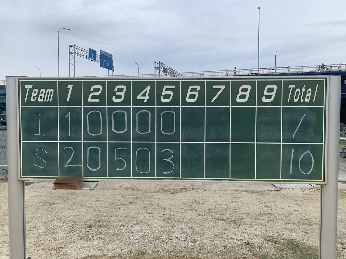 2024.5.19 練習試合
⚫️インソム 1-10 シモックナイン

完敗！！！どのバッターもスイングが強かった！！
ノーアウト満塁無得点から相手の流れになってしまいました⚡️
またリベンジさせてください🙇🙇🙇

シモックナイン様、対戦ありがとうございました。