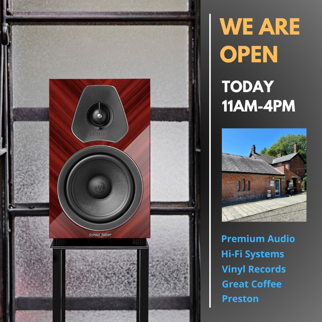 Our #preston showroom is open today #sunday 11am-4pm (19/05/24) for the #bestadvice and #premiumaudio & #hifisystem demonstrations:      

vinylgrooveaudio.co.uk

#SonusFaberLumina2Amator 🇮🇹