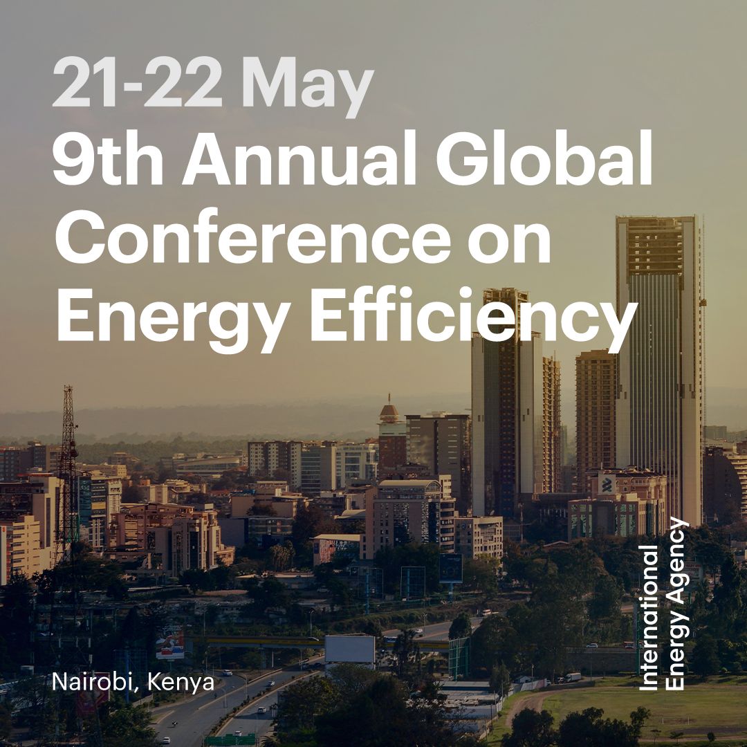 Only 2️⃣ days to go until our 9th Annual Global Conference on Energy Efficiency! Energy & climate leaders from around the world will address what's needed to achieve the global goal of doubling efficiency progress by 2030 — agreed on at COP28 ➡️ iea.li/4dVaXNE