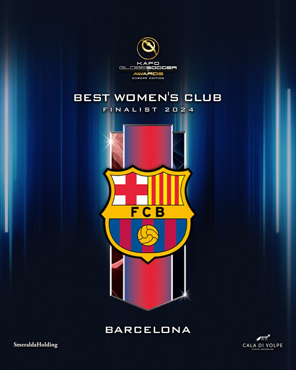 Will Barcelona Femení be named the BEST WOMEN'S CLUB at the @KAFD #GlobeSoccer European Awards? 🏆 @FCBfemeni #KAFD #HotelCaladiVolpe #SmeraldaHolding #LaLigaAwards