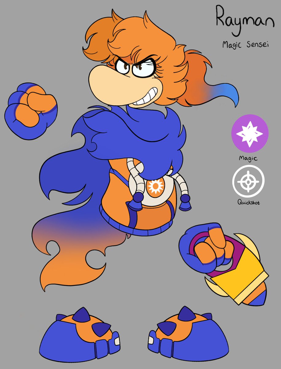 Sorry I’ve not done like… anything on here, uni stuff :p
And I’m in a Skylander mood sooooo, Rayman as a Sensei? Made a Shock Rocket version as well and made him a Quickshot if he had his SoH moves- #Rayman #Ubisoft #Skylanders #AU