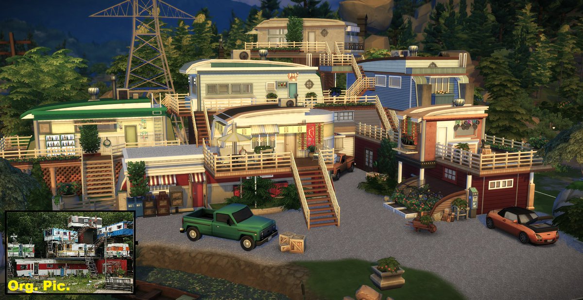 About 50% Complete...😅#WIP Not quite the same...🫣 Almost...😊#TMone54 #ShowUsYourBuilds #TheSims #thesims4 #trailerpark #basegame #nocc