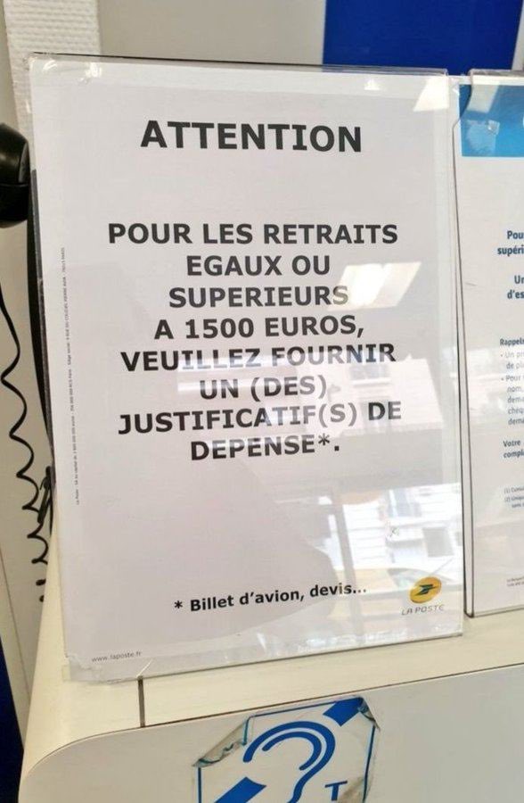 Allez-vous faire enculer bande de connards. C’est notre fric. On l’a gagné. On a payé des taxes dessus. Putain, mais quand est-ce que les débiles vont comprendre, histoire qu’on se lève tous contre cette dictature ? (🙏 la nouvelle France)