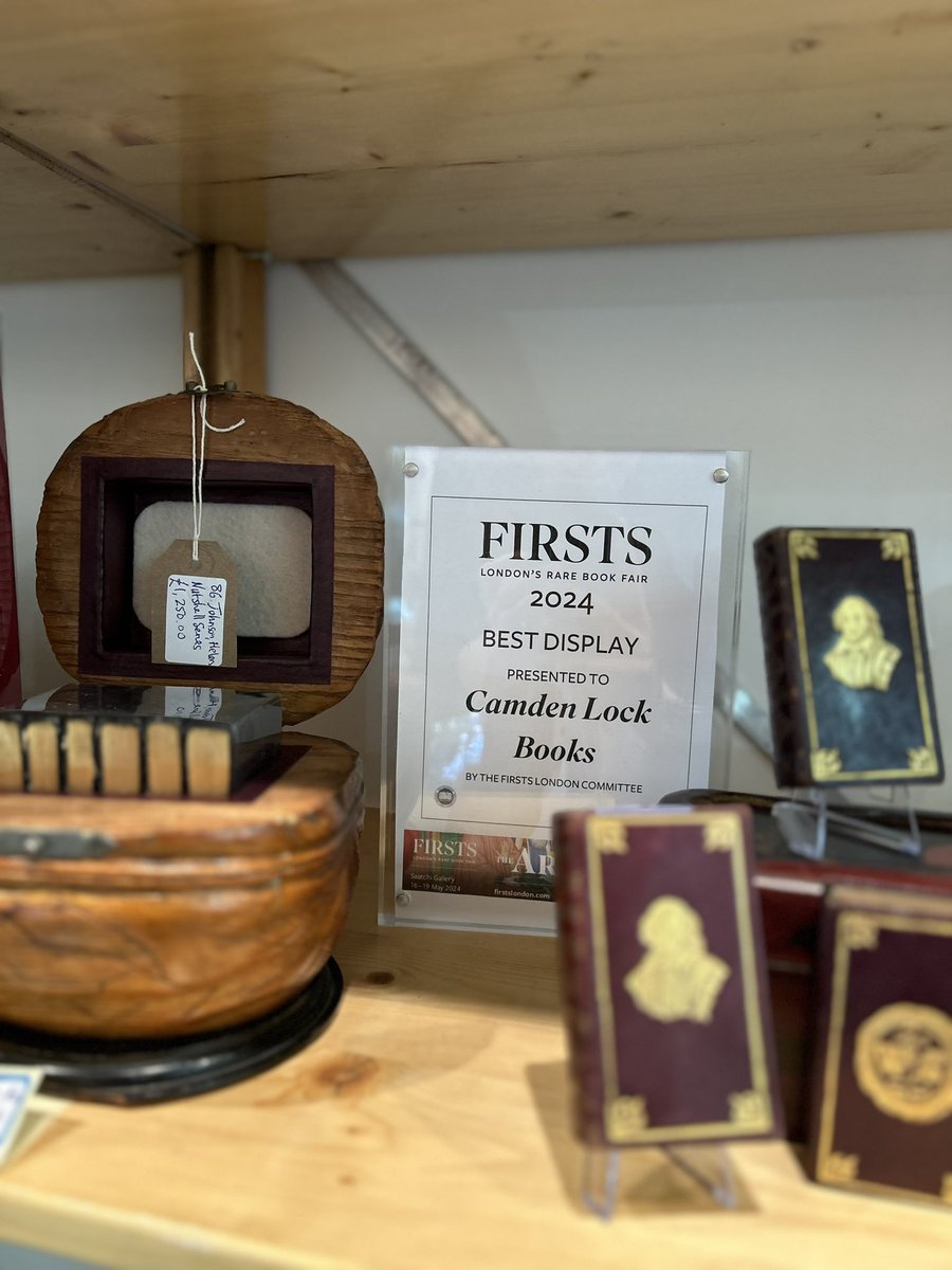 Congratulations to on our Firsts 2024 stand award winners! @VoewoodBooks @camdenlockbooks and Stephen Butler Rare Books and Manuscripts!