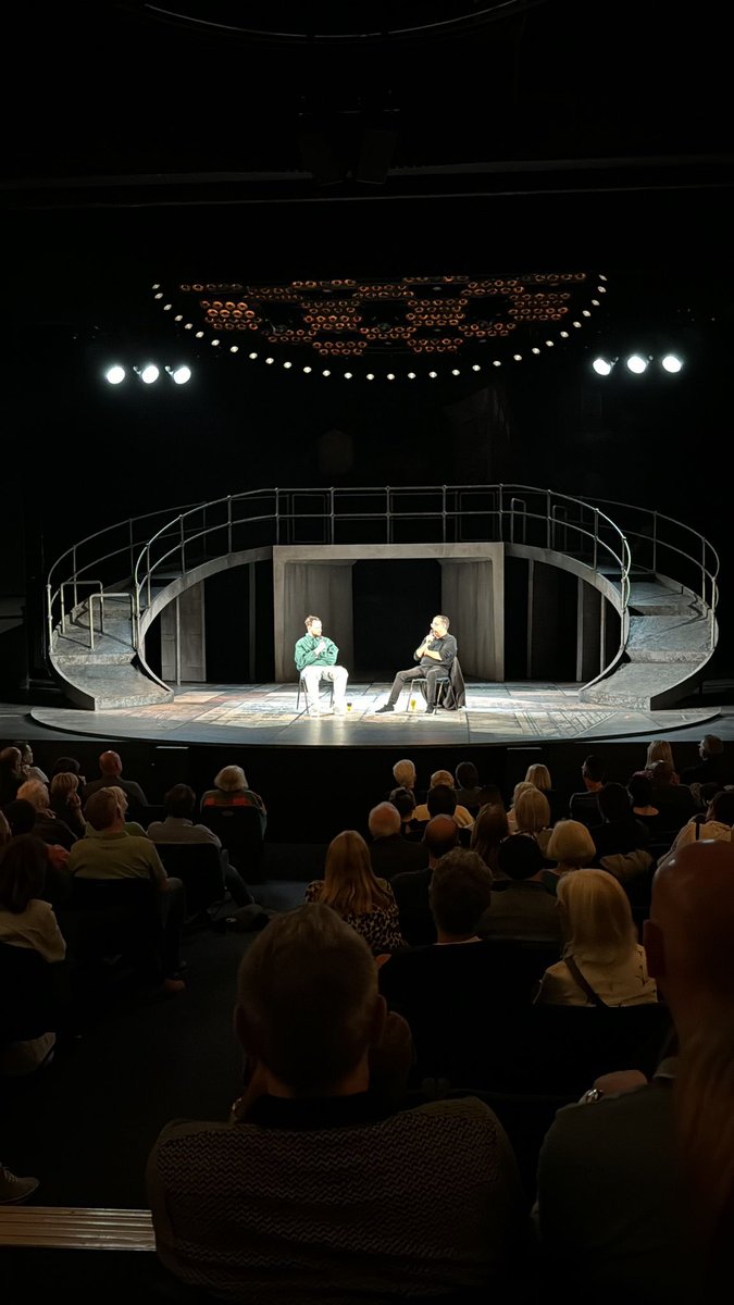 Thanks joining me on set for #PUNCH @NottmPlayhouse post show Q&A @nazirafzal could have gone on all night. Thank you for endorsing my book, and commenting on the broader themes that PUNCH raises throughout our society. Till next time 🍻