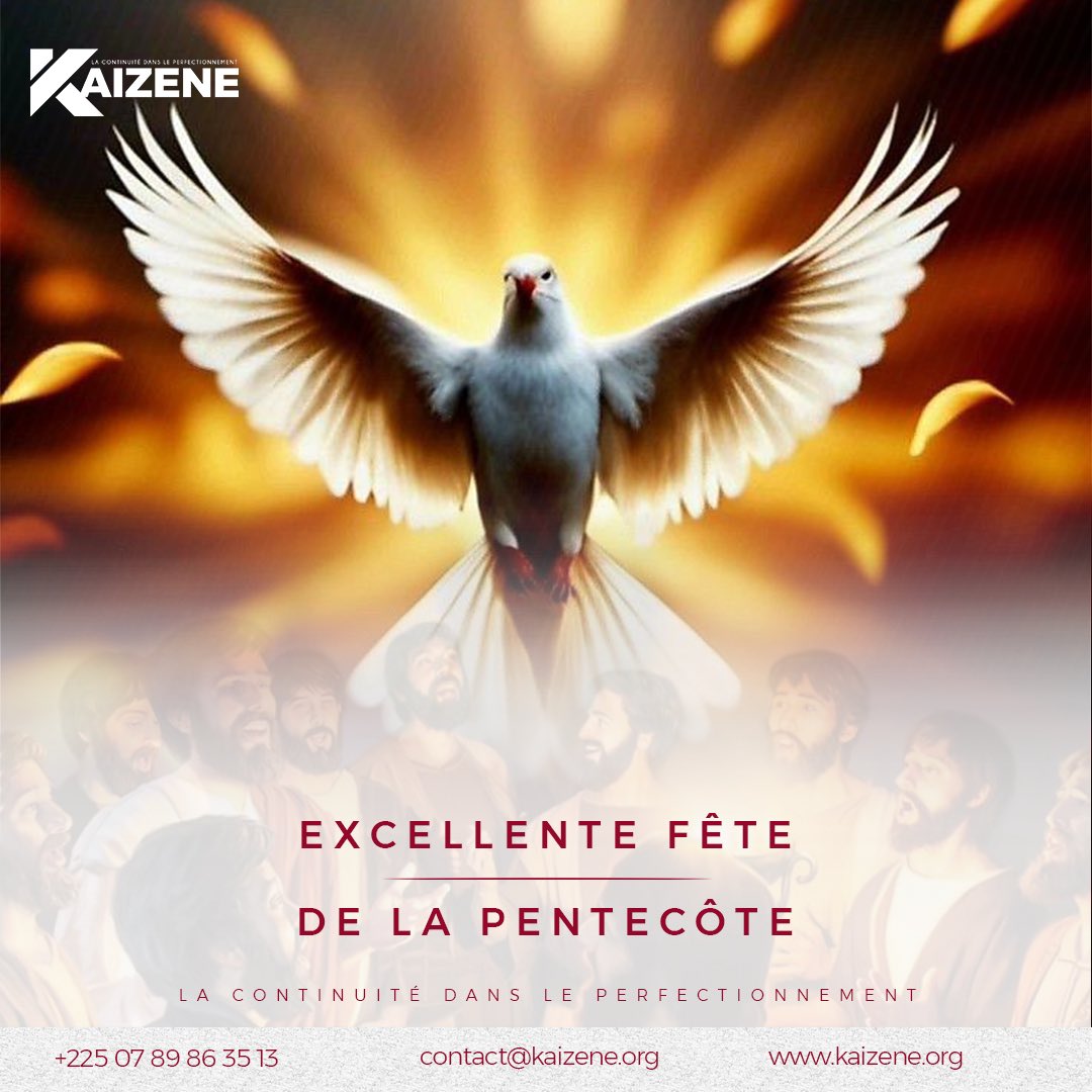 🕊️Bonne fête de Pentecôte à tous ! 

Que le feu de la Pentecôte illumine votre cœur et votre esprit, vous donnant la force de poursuivre vos rêves et de partager votre lumière avec le monde. Très Bonne fête à tous ! 🤲

#kaizene #Pentecote #Bénédictions #Renouveau