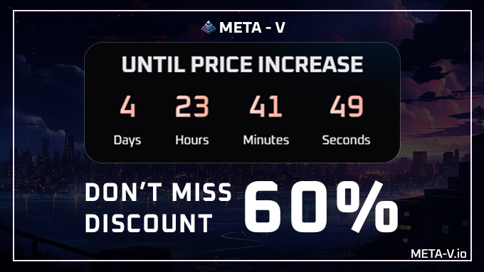 META_V_Official's tweet photo. 🌟 Only 5 Days Left Until the Price Increase! 🌟

Don't miss this exceptional opportunity with a 60% discount! 😲 You will never see this price again!
🌐 BUY $MV 👉: https://t.co/Sx4NJ696i7

📈 More purchases = More profit 💰 
Over $140,000 raised in just 16 days. This is an incredible statistic of all times!
Secure your token now and join the lucky ones! 🌐
🌐 BUY $MV 👉: https://t.co/Sx4NJ696i7
META-V is a once-in-a-lifetime opportunity! 🚀
⏳ Hurry up, time is running out!

🌟META-V PRESALE STAGE #2 IS LIVE🌟

🔥Current stage: #2 (LIVE)  
🔥Current price: $0.012 per $MV 
🔥Next stage price: $0.0165 per $MV
🚀Listing price: $0.03 per $MV

✅Listing Schedule on MEXC 
✅Audit 
✅KYC (🔥Company Registration)

Website: https://t.co/aYPXXTj1EX
White paper: https://t.co/1fqhzkgOJs 
Telegram Channel  (https://t.co/kJ9sXSGEFK)
Telegram Group (https://t.co/WjrQwJVq9l)
X  (https://t.co/HTvrk4gnzi)

🚀 $MV Token Utility:
1️⃣ DAO & Voting 🗳
2️⃣Your gateway to all activities in the metaverse - from earning to buying & selling.
3️⃣NFT Market place 
4️⃣Liquidity Providing 
5️⃣Trading virtual assets in the metaverse 
6️⃣Staking & Farming 
7️⃣Exclusive lotteries for NFT giveaways 
8️⃣Participate in the draw to be among the first 10 pioneers in the META-V metaverse! 🎯

#presale #PresaleLive #Metaverse #Blockchain #AI #Crypto #CryptoNews