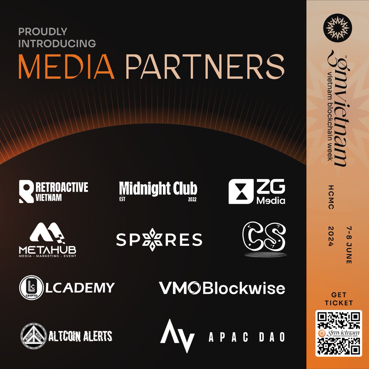 We're proud to partner with top media outlets like @VNRetroactive, #MidnightClub, @zgmediaweb3, @MetaHub_VN, @LcademyJob, @Trading_CSgroup, @Spores_Network, @VMOBlockwise, @Altcoin_Alerts and @apacdao. These partners will ensure you find the content most relevant to your crypto