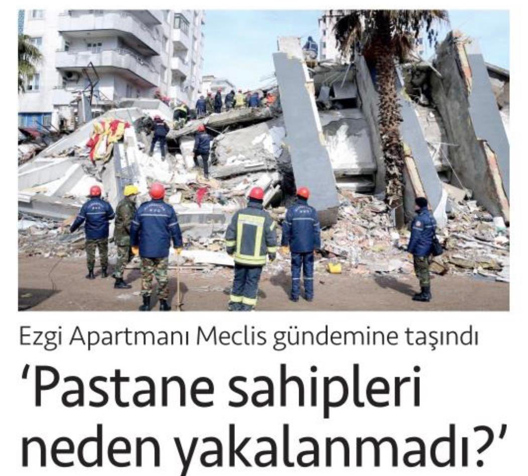 Chp Tekirdağ Milletvekili Sayın İlhami Özcan Aygün “Adalet bakanlığına Ezgi apartmanı ile ilgili soru önergesi verdi” . Kendisine ;deprem gündemine ve biz adalet arayan ailelerin sorunlarına kayıtsız kalmadığı için minnettarım. Böylelikle “ soruşturulmasına izin verilmeyen kamu