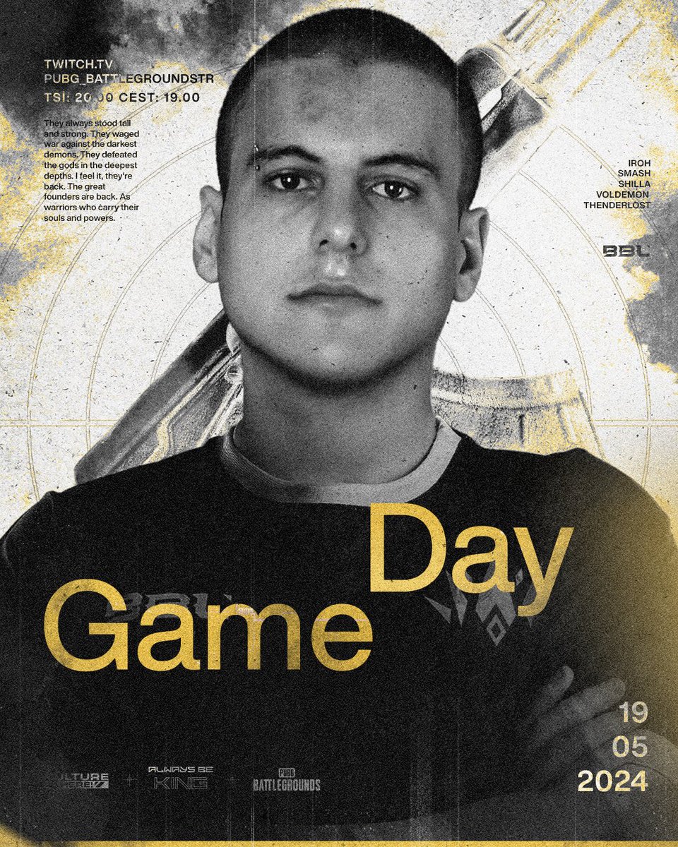 "Milletin bağrından temiz bir kuşak yetişiyor. Bu eseri ona bırakacağım ve gözüm arkamda kalmayacak!"

Paycell 19 Mayıs PUBG Kupası'nda mücadele edeceğiz.

🕗 20.00 TSİ
📺 twitch.tv/pubg_battlegro…

#FORZABBL