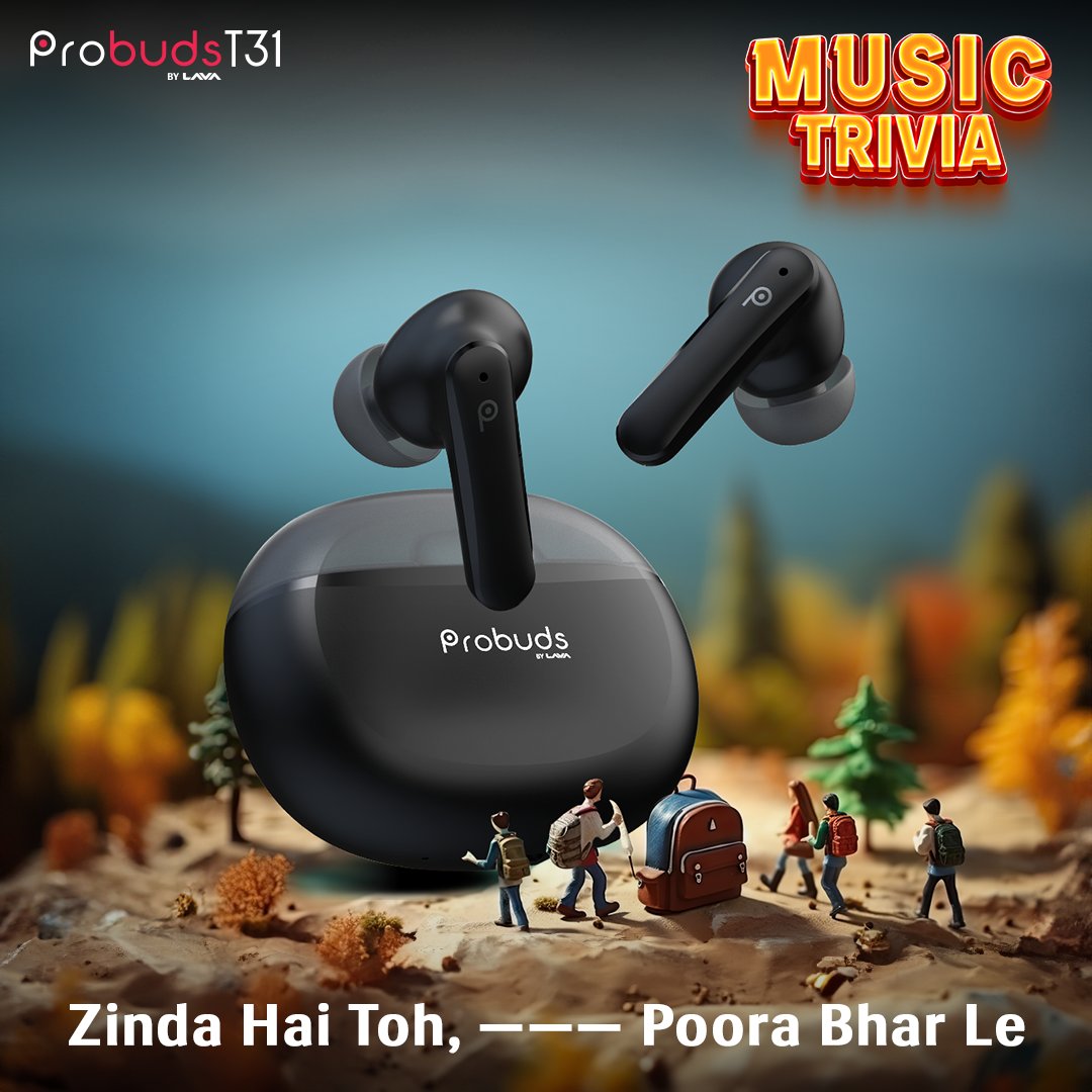 ProZone_In's tweet image. Complete the lyrics & win Probuds T31, Experience 35+ hours of pure audio bliss.
#ProbudsT31 #Probuds #Prozone