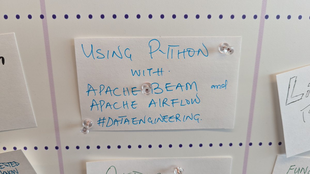 SadeeqAkintola's tweet image. Thrilled to have hosted the &quot;Using Python with Apache Beam and Airflow&quot; Open Spaces meetup @pycon #PyConUS. It was a productive &amp;amp; enlightening think-tank discussion.

Grateful to have @jarekpotiuk(PMC member @ApacheAirflow) join us, sharing insights on Airflow features.#PyConUS24