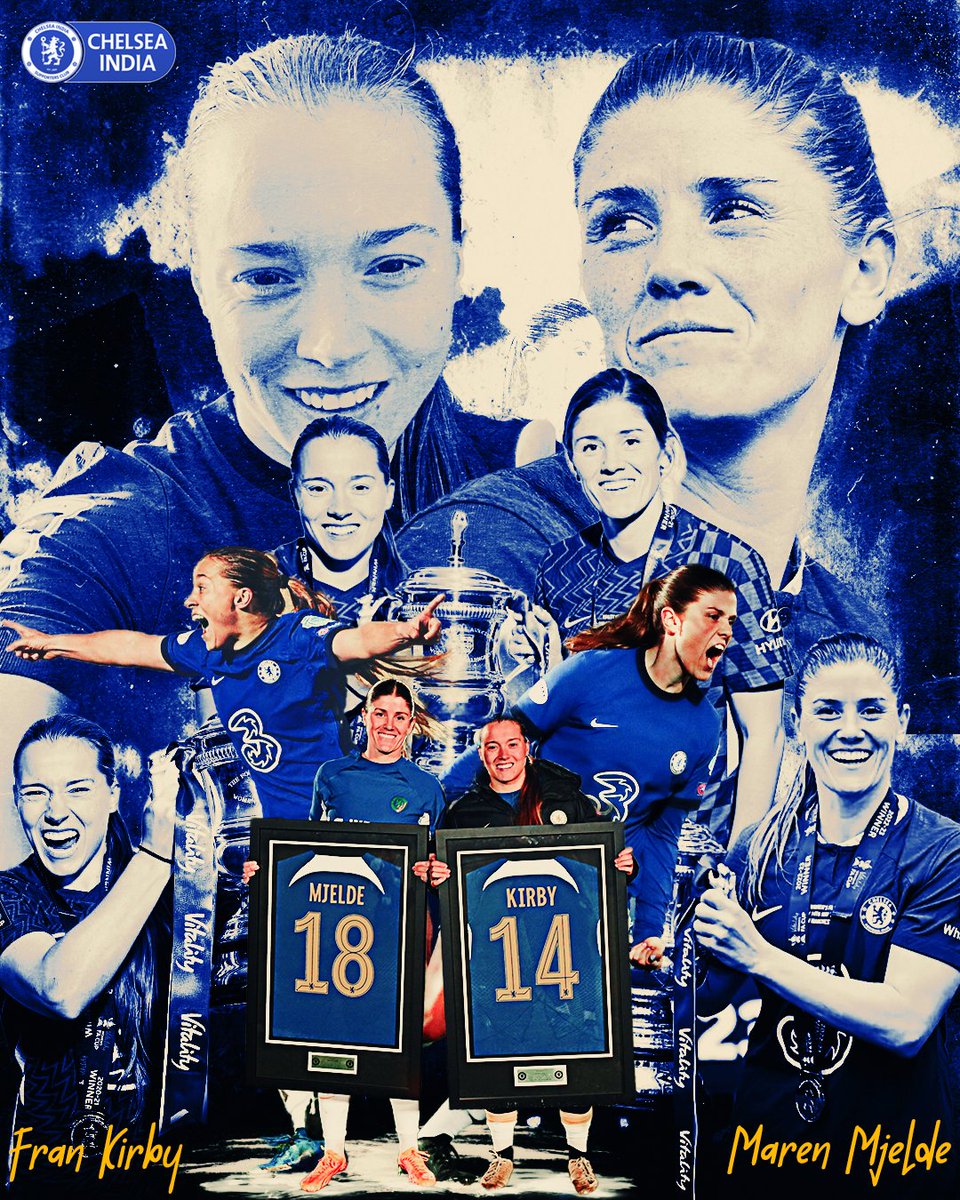 Proper Chelsea Legends! It will never be the same without these two incredible talents in the dressing room. Wishing you the best, Fran Kirby and Maren Mjelde for your future endeavors! 💙 #CFCW #ChelseaIndia