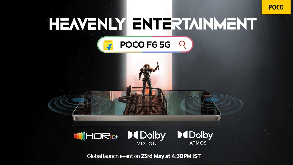 Reach cloud 9 with an immaculate audio-visual experience of Dolby suite HDR 10+ on the #POCOF65G Launch Event on 23rd May 2024 | 4:30 PM IST Know more👉bit.ly/3WF3j3M #GodModeOn #POCOIndia #POCO #MadeOfMad #Flipkart