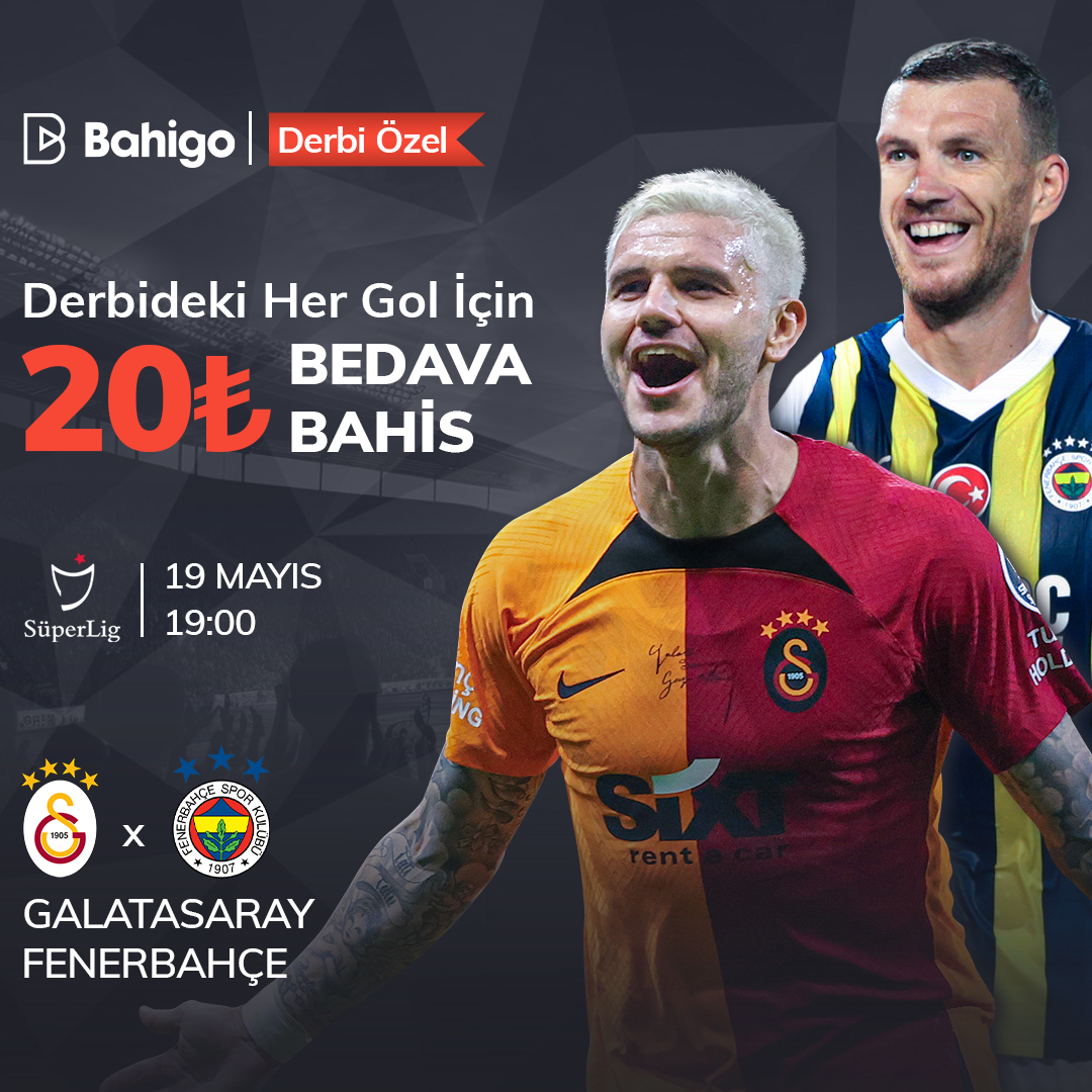 #Bahigo'dan Galatasaray - Fenerbahçe derbisinde atılacak her gol için 20₺ bedava bahis ödüllü kampanya!. Twitter(bahigoX) ve Telegram(bahigotr) hesaplarımızı takip eden ve kampanyaya katılan ilk 50 kişi, ödüle ulaşacak. Katılım için:

forms.gle/fyEDCw4Jcm9ZZZ…

#GSvFB