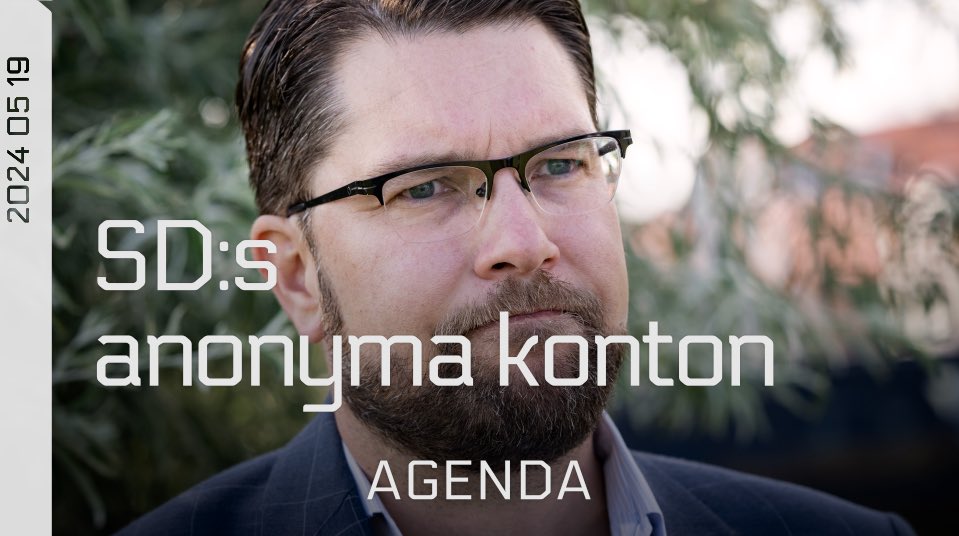 I kvällens Agenda. <a href="/jimmieakesson/">Jimmie Åkesson</a>, M:s partisekreterare <a href="/Karinenstrom/">Karin Enström</a>, SvD:s  <a href="/ToveLifvendahl/">Tove Lifvendahl</a>, DN:s <a href="/A_Sokolnicki/">Amanda Sokolnicki</a> samt socialamedierexperten <a href="/emanuelkarlsten/">Emanuel Karlsten</a> #svtagenda