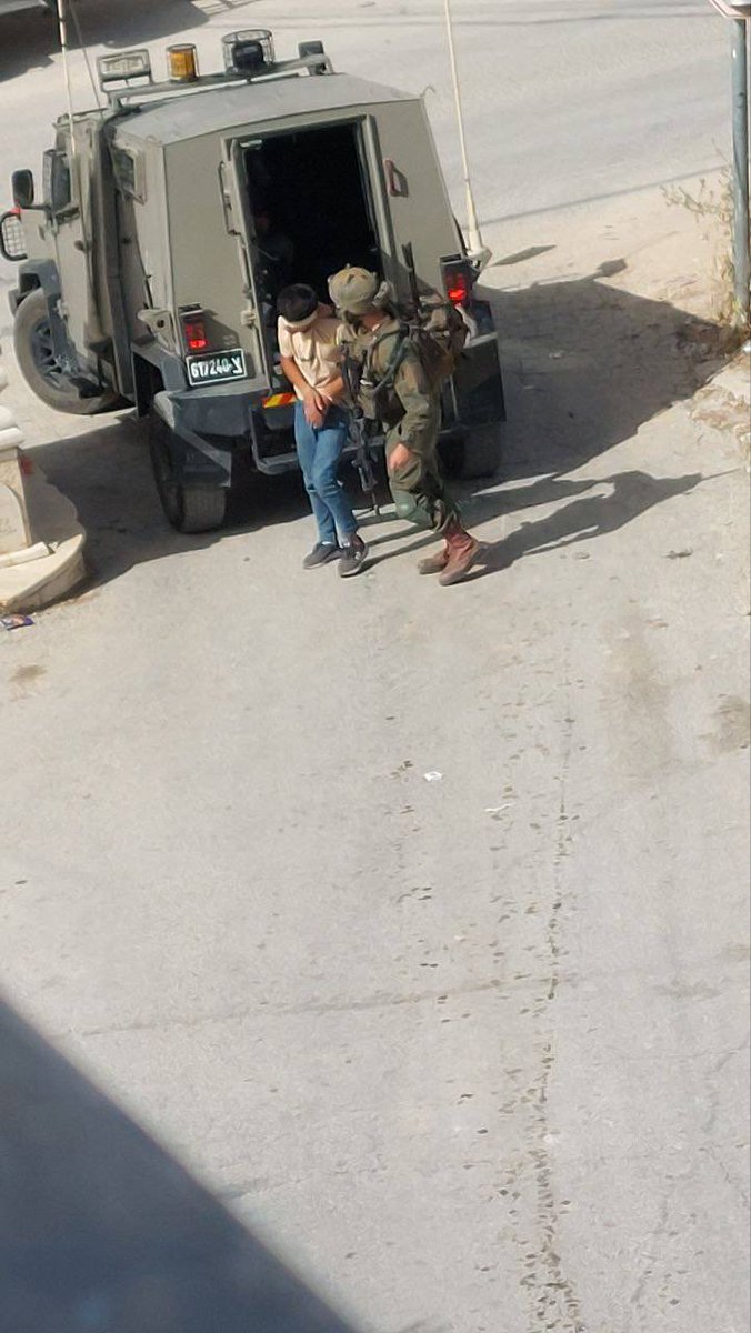 Israeli occupation forces arrested a Palestinian minor from the village of Madama, south of Nablus.