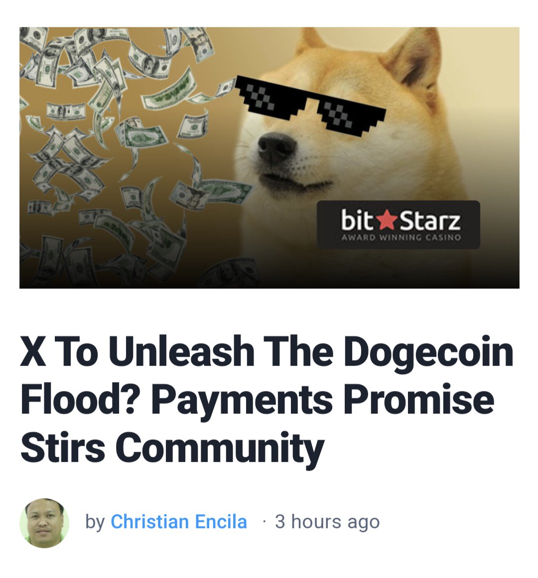 The kind of flood that will nourish the community #doge