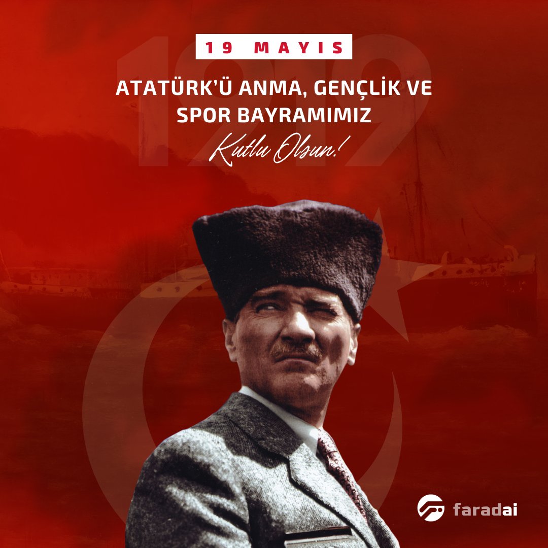 Reengen's tweet photo. İzinde yürümekten asla vazgeçmeyeceğiz! Bıraktığın emanete sonsuza kadar sahip çıkarak daima onu yücelteceğiz!
19 Mayıs Atatürk’ü Anma, Gençlik ve Spor Bayramımız Kutlu Olsun! 🇹🇷
#19Mayıs #19Mayıs1919 #Atatürk #faradai https://t.co/X3FgbE2O3D