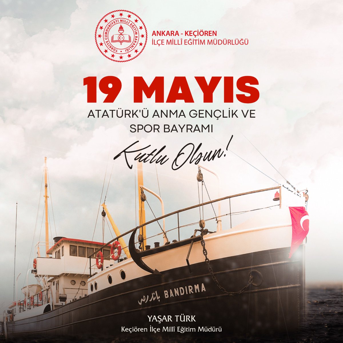 Mustafa Kemal’in Samsun’da tutuşturduğu bağımsızlık meşalesinin Anadolu’da elden ele, gönülden gönüle dolaşmasının 105. yıl dönümünde 19 Mayıs Atatürk’ü Anma Gençlik ve Spor Bayramımız kutlu olsun 🇹🇷🇹🇷🇹🇷 @Yasarturk6155 @kocakysr @MemAnkara @tcmeb