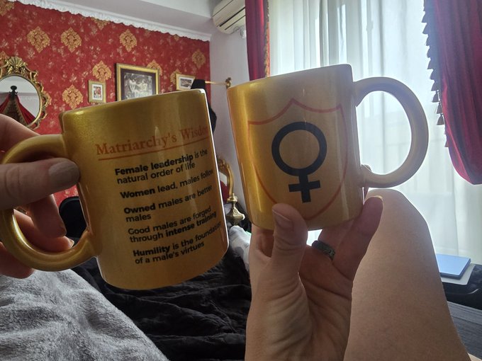 Good morning from the House of Sinn!   Just enjoying coffee with my love before a day of debauchery.