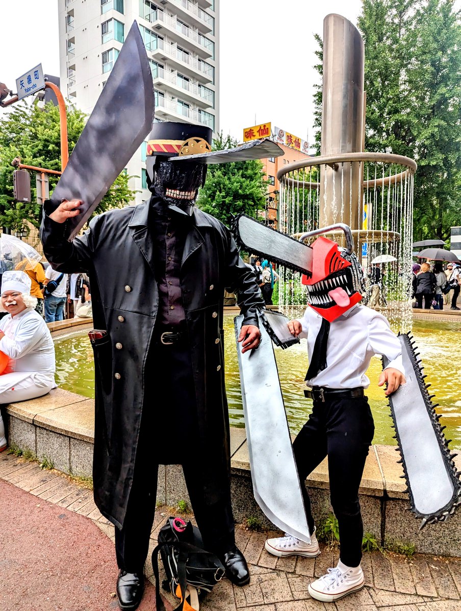 若宮公園にいたサムライソードと、子供になったチェーンソーマンのコスプレ🐥
#ホココス #ホココス2024