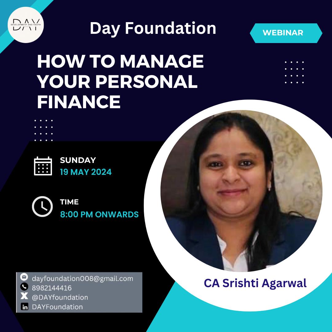 DAYfoundat008's tweet photo. Join us today at 8pm✨
#personalfinance
#finanance #dayfoundation
#webinar
#selflove https://t.co/tDxotbM5Mu