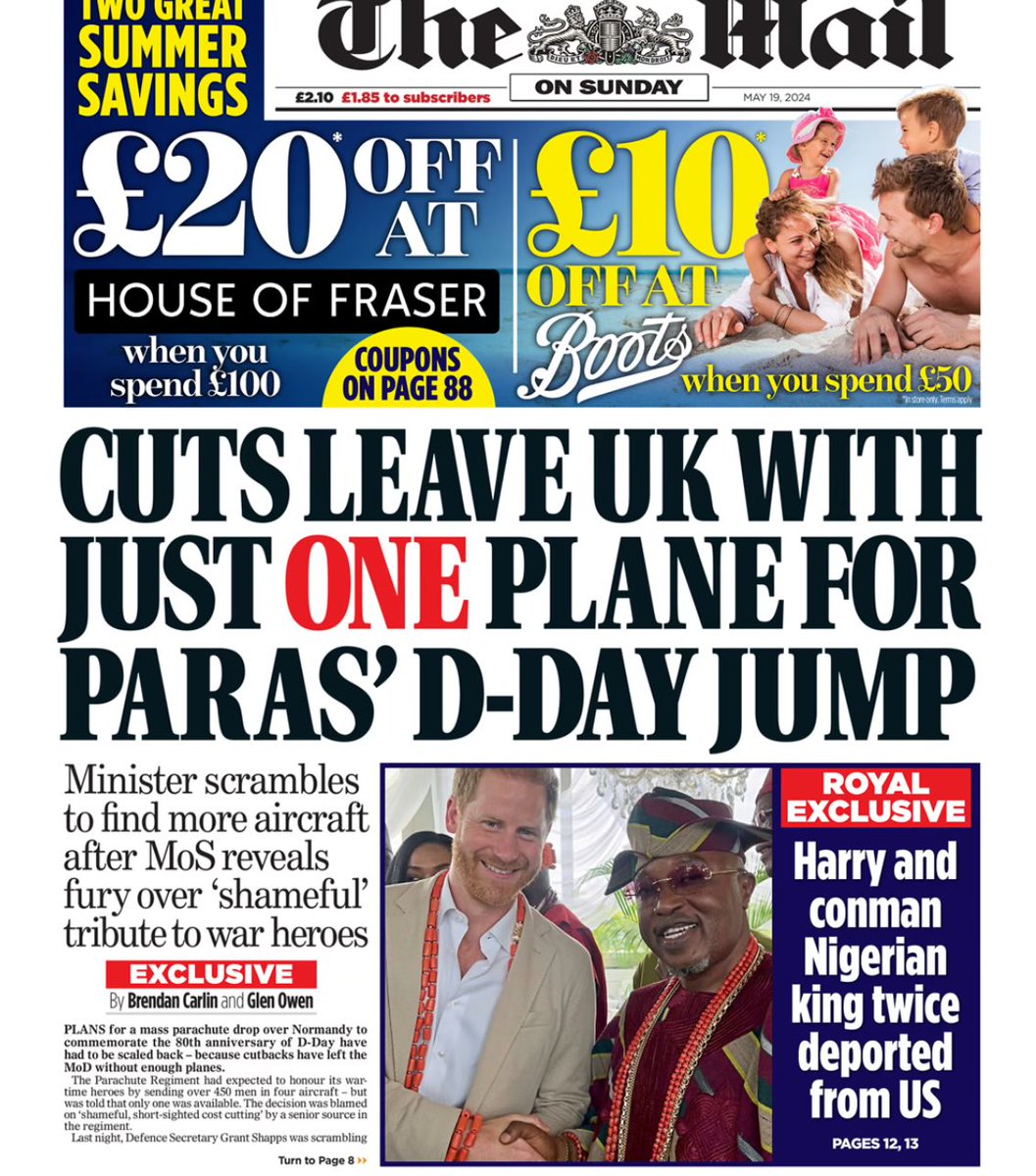 If ever there was a headline that captures how they’ve broken Britain. In the Mail on Sunday, too.