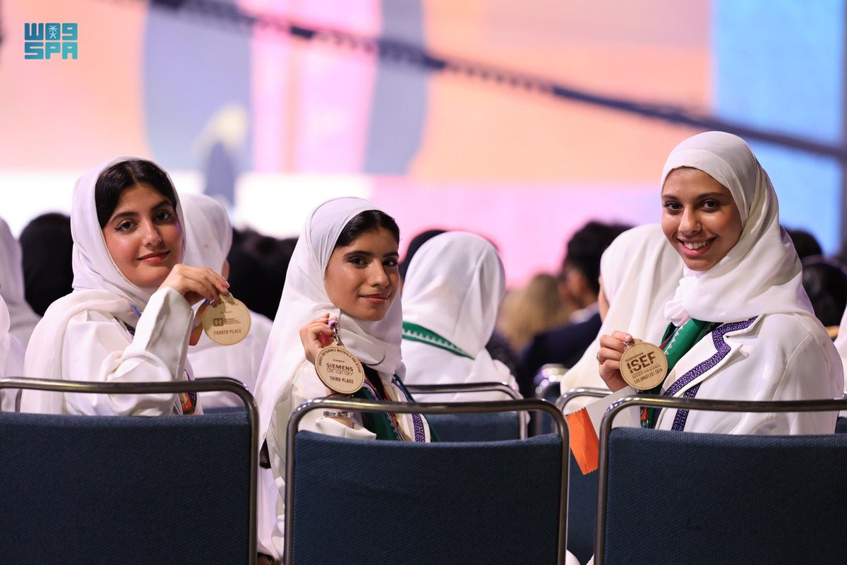 saudrahman27's tweet photo. Saudi Arabia’s 🇸🇦 youths shine on the global stage! 🏆

In a historic feat, Saudi youth won an impressive 114 medals & major prizes at the prestigious ISEF 2024 and ITEX 2024 competitions - the world's largest competition of science, engineering, invention and innovation. 

This stunning achievement is a testament to the transformative power of Crown Prince MBS youth empowerment initiatives. 

#السعودية_تتفوق_عالميا