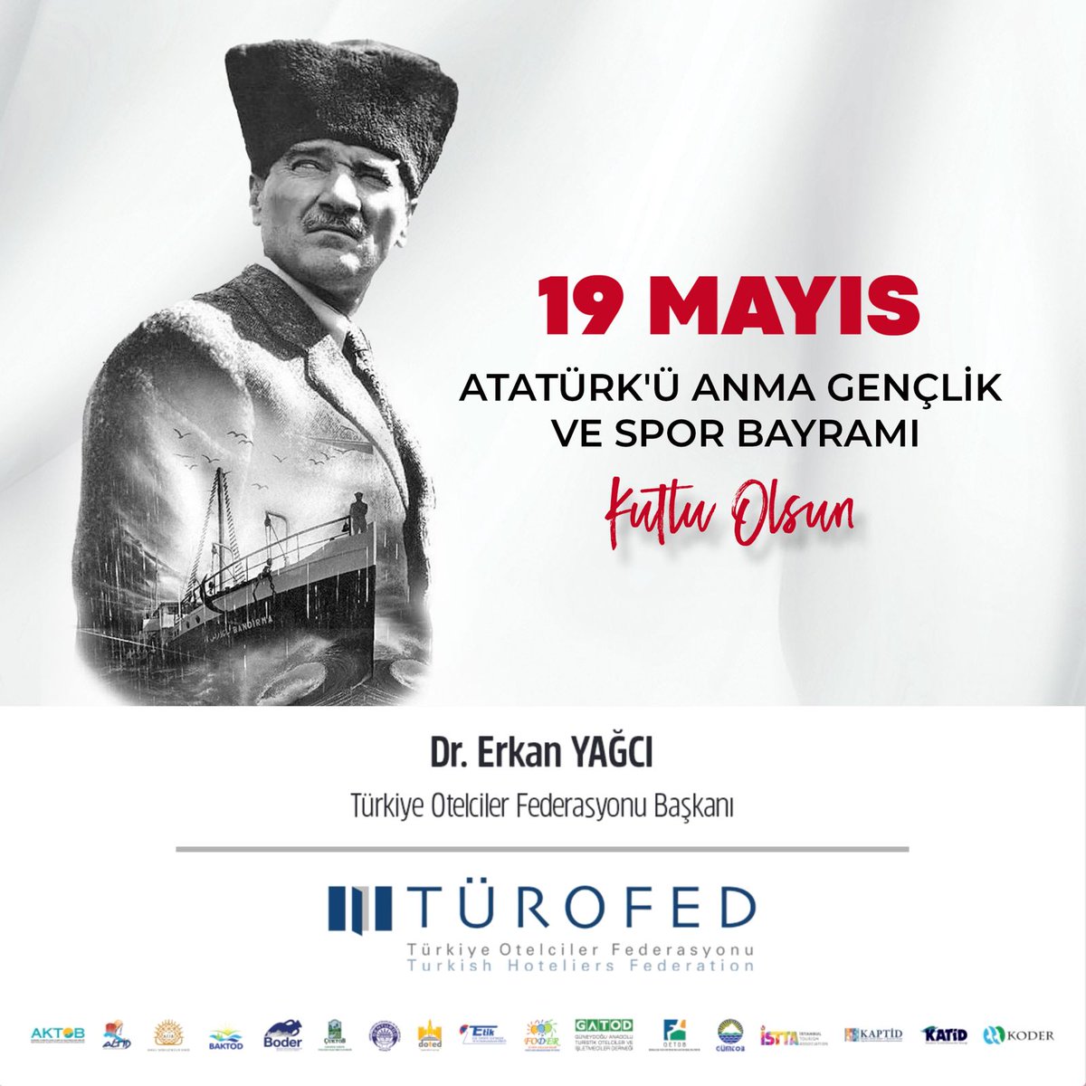 'Bütün Ümidim Gençliktedir.' Mustafa Kemal Atatürk Ulusal bağımsızlık mücadelemizin sembolü olan 19 Mayıs Atatürk'ü Anma Gençlik ve Spor Bayramımızın 105. yıl dönümü kutlu olsun!