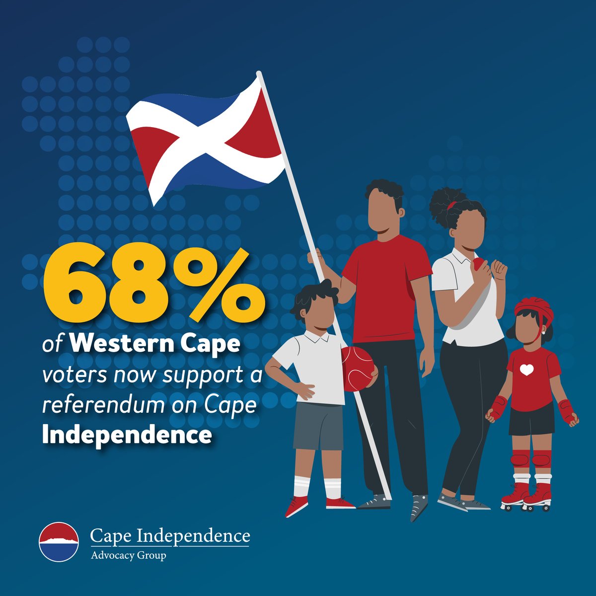 Join the 68% of WC voters who support a referendum being held on Cape Independence. Vote for a referendum in the 2024 elections.

#capeindependence