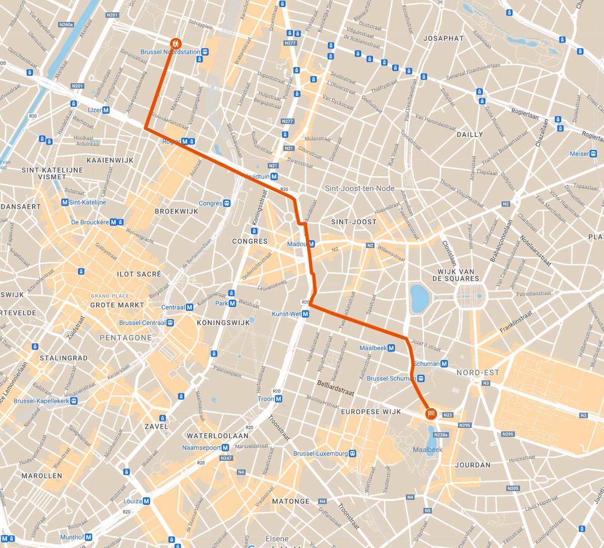 🪧 Vandaag (19 mei) van 13u tot 18u, trekt een betoging door #Brussel, tussen het Noordstation en het Jean Reyplein. ⚠️ Verkeershinder wordt verwacht op de Kleine Ring (R20) en in de Europese wijk.
