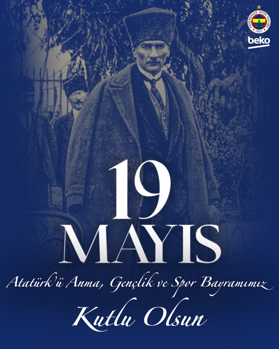 🇹🇷 19 Mayıs Atatürk'ü Anma, Gençlik ve Spor Bayramımız kutlu olsun!