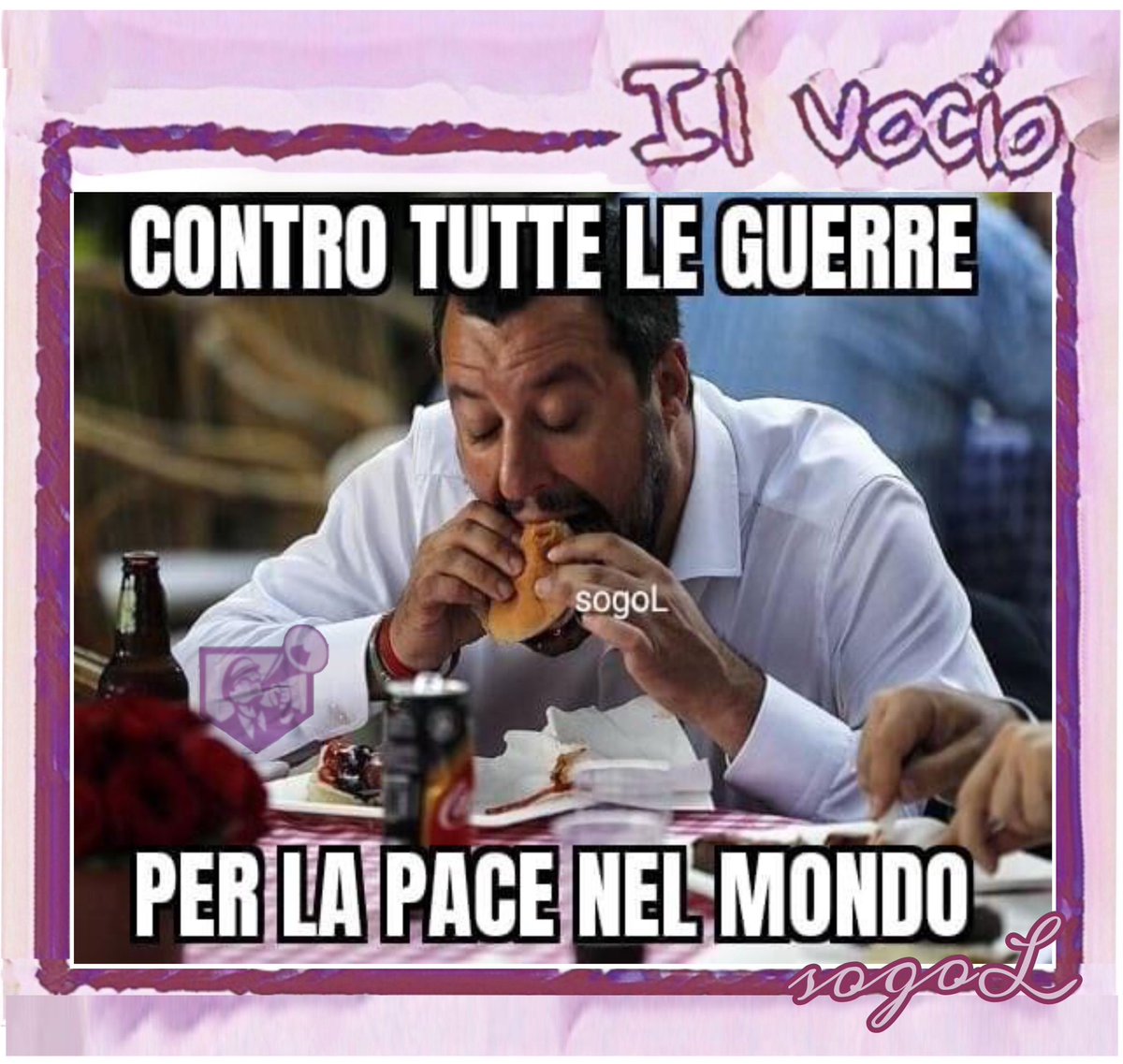 sogol @rosarioartesi #sogol #ilvocio #Salvini #mangiare #pace #Lollobrigida #cena #guerraepace #pacenelmondo