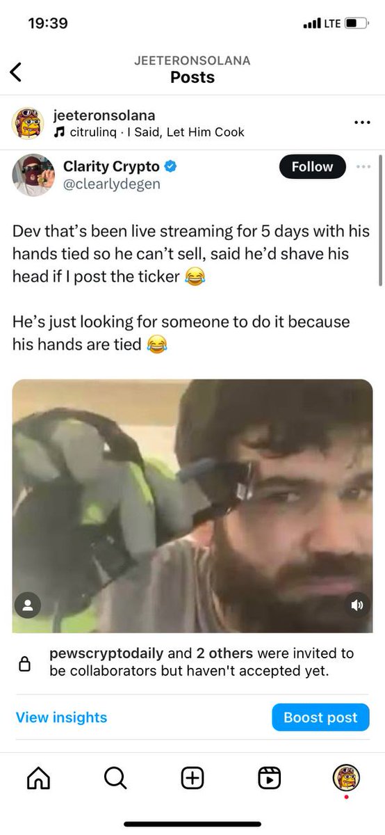 <a href="/CaesarsCalls/">David Grokenshtein</a> We will show how strong 💪 our community $jeet let's go brothers show what we made off 
My dev never lets us down he will do whatever it takes @jeeter_on_sol