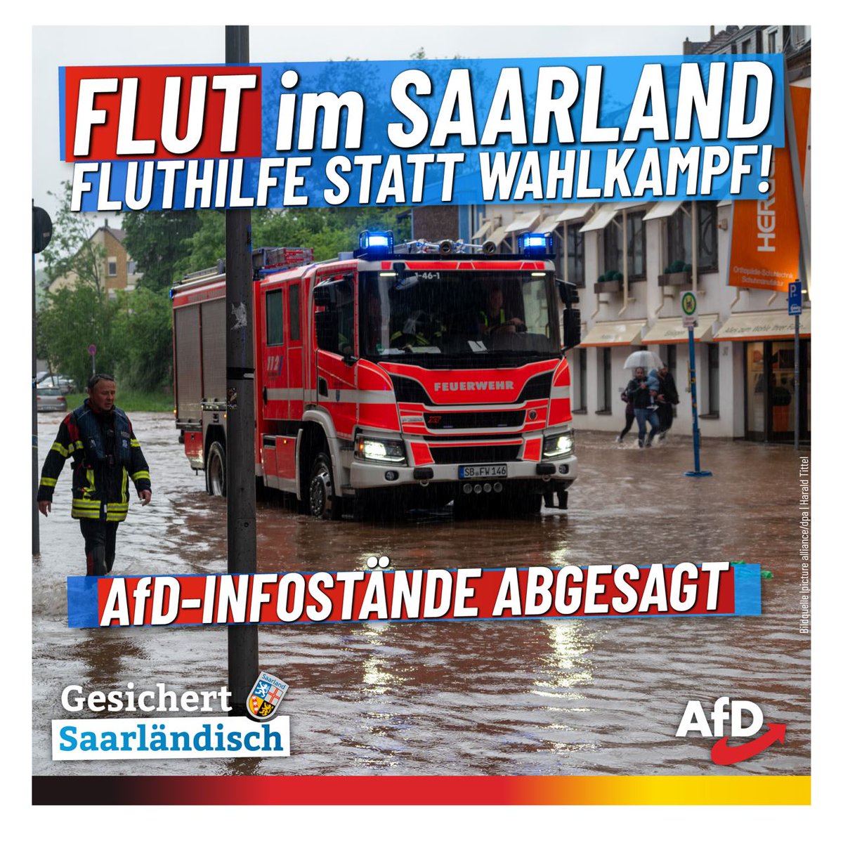 Was KEINE Überraschung ist:
• angekündigtes #Saar-Hochwasser
• Welt und #AfDsindRattenfänger haben den gleichen Fotografen 🤝

#Saarland #Saarbrücken #Hochwasser #Ahrtal #Klimakrise #Klimakollaps #Klimaschmutzlobby