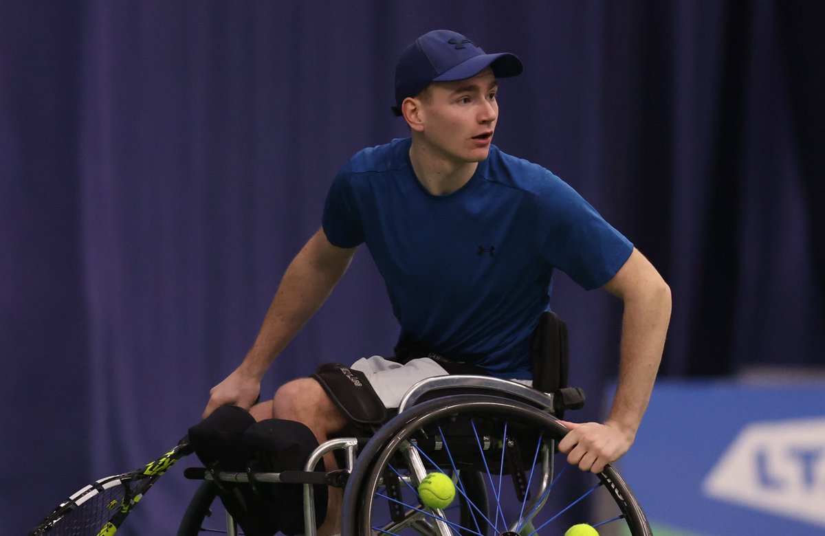 Singles and doubles finals today for Andrew Penney at the Bulle Indoors 🇨🇭 @awp_tennis beat Lhaj Boukartacha (MAR) 6-4, 6-1 in his singles semi and now plays Josef Riegler (AUT) before partnering Thomas Venos (CAN) in the doubles final. #BackTheBrits 🇬🇧 | #wheelchairtennis