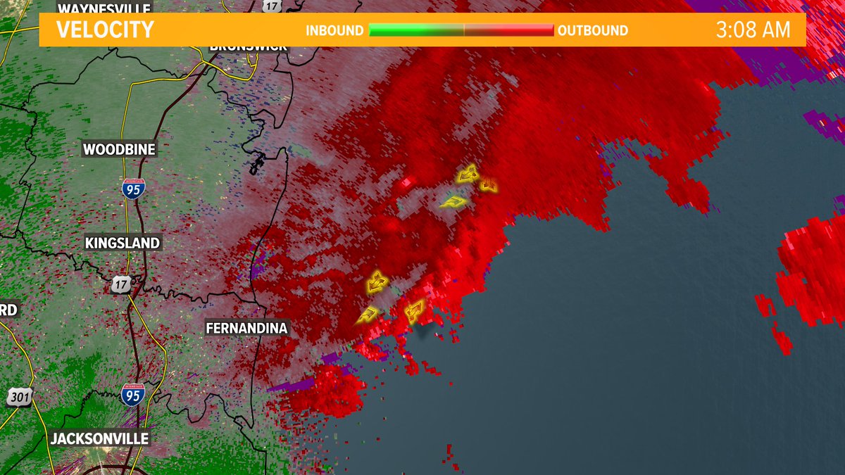 I would bet a few offshore waterspouts east of Saint Simons Island this morning. Good news all moving off shore and away from the coast.