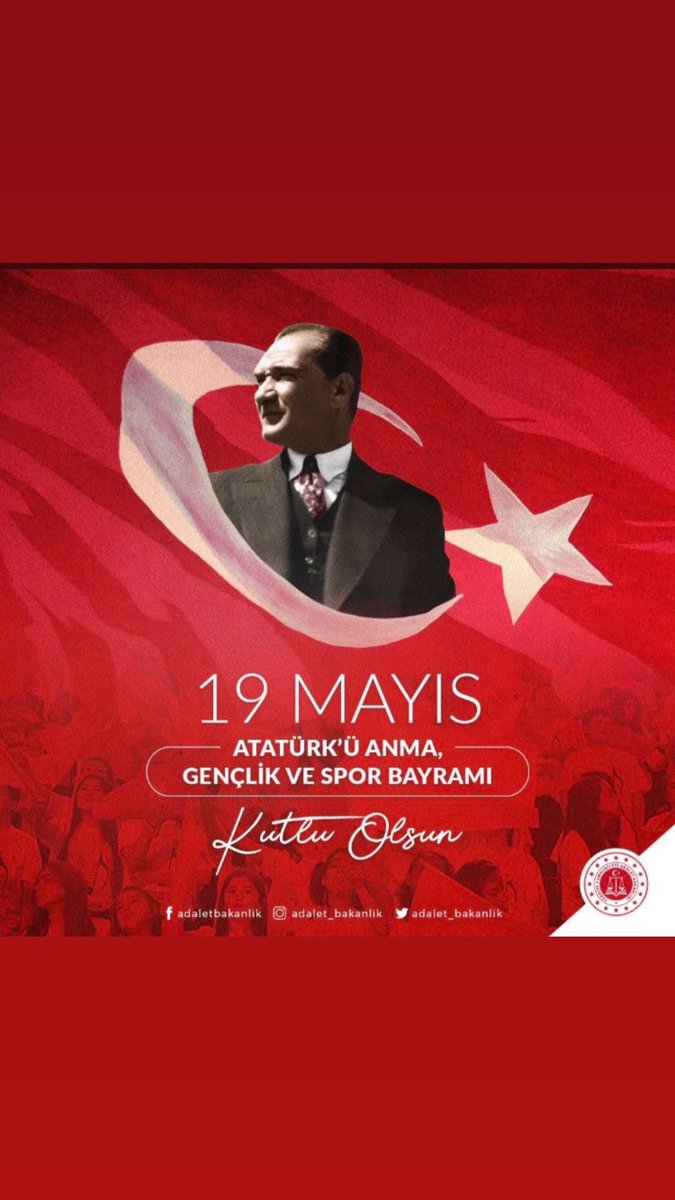 Büyük Türk Milletini Ayağa kaldıran,Kurtuluş destanını yazan Gazi Mustafa Kemal Atatürk ve silah arkadaşları ile tüm şehitlerimize rahmet,minnet ve saygı ile anıyorum.
Geleceğimiz Tarihini bilen , özüne sahip çıkan Gençliğimizle yükselecektir. 
Bayramımız Kutlu Olsun!
#19Mayıs
