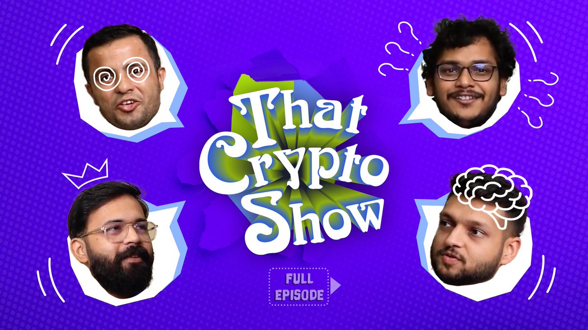 Introducing #ThatCryptoShow, a podcast where four friends - @Parth4vedi,  @ImHudda, Abhishek & Shaurya go absolutely unfiltered about all-things  crypto. Watch the first episode: https://t.co/VanrT7kFa9