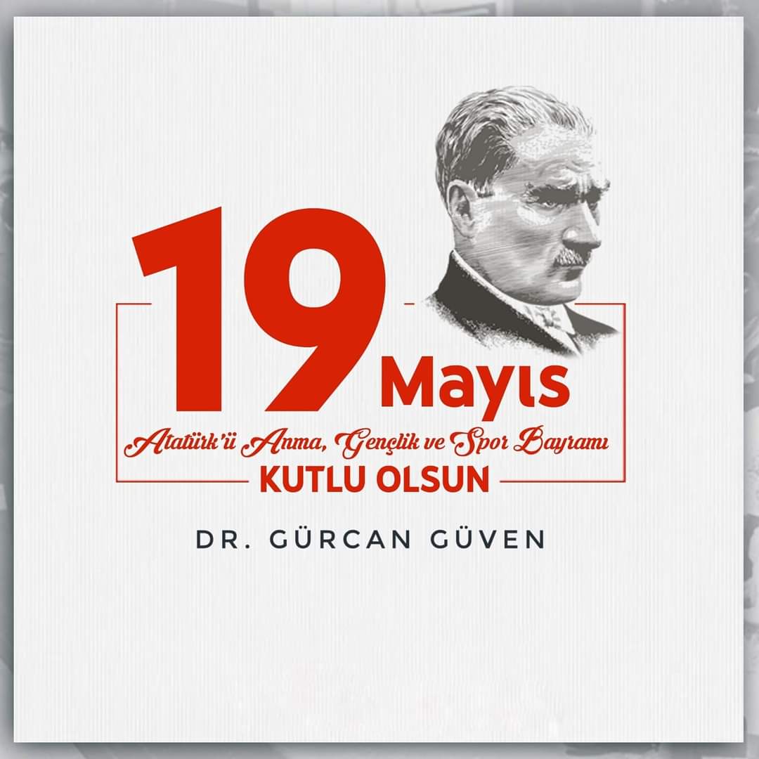 19 Mayıs Atatürk'ü Anma, Gençlik ve Spor Bayramı'mız kutlu olsun.
🇹🇷 🇹🇷 🇹🇷

Başta Gazi Mustafa Kemal Atatürk ve silah arkadaşları olmak üzere bağımsızlık mücadelemizin tüm kahramanlarını rahmet ve şükranla anıyorum. 
#19Mayıs1919